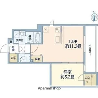 ウェルスクエア山坂【1階】の間取り