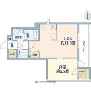 ウェルスクエア山坂【4階】の間取り