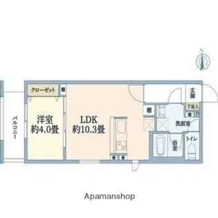 ウェルスクエア山坂【3階】の間取り