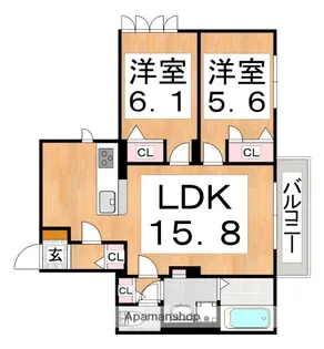 DEMEURE CRECIA Ⅰ【2階】の間取り