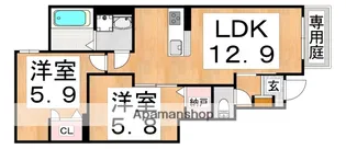 DEMEURE CRECIA Ⅱ【1階】の間取り