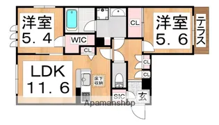 シャーメゾン ル シーニュ【1階】の間取り