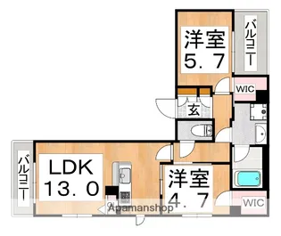 シャーメゾン ル シーニュ【2階】の間取り