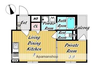 センチュリー昭和町【2階】の間取り