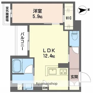 シャーメゾンエラブル梅田北【3階】の間取り