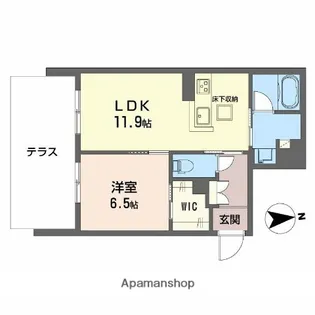 シャーメゾンエラブル梅田北【1階】の間取り