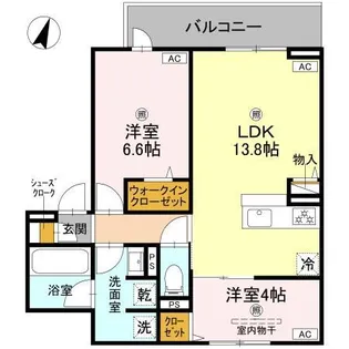 クラシスト苅田WEST【2階】の間取り