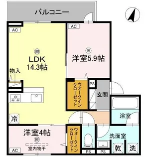 クラシスト苅田WEST【2階】の間取り