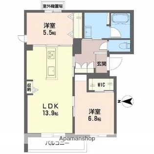 シャーメゾン ウィステリアカーサ【3階】の間取り