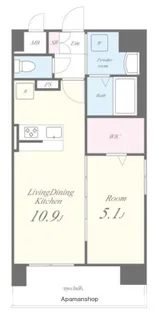 アストラルグラミ阿倍野【5階】の間取り