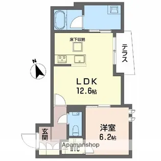 シャーメゾングランマーサ松虫通り【1階】の間取り