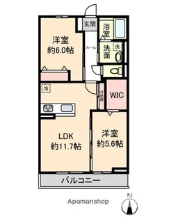 グレースメゾン背戸口【3階】の間取り