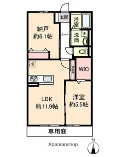 グレースメゾン背戸口【1階】の間取り