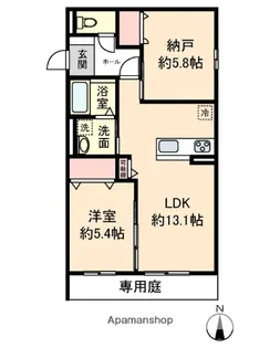 グレースメゾン背戸口【1階】の間取り