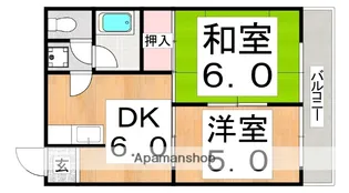ソレイユ東田辺【3階】の間取り