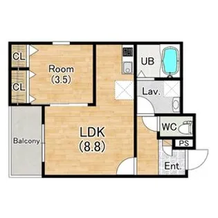 (仮称)ジーメゾン高石リュクス【0302号室】の間取り