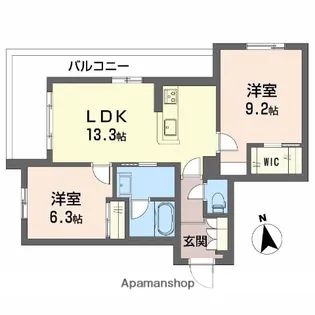 シャーメゾン東雲(子育て支援)【4階】の間取り