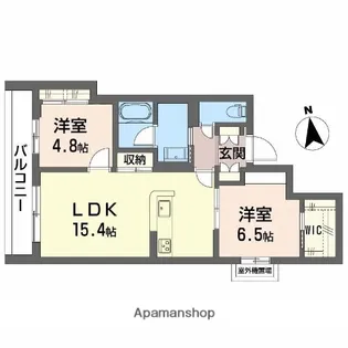 シャーメゾン東雲(子育て支援)【3階】の間取り