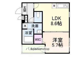 フジパレス住吉遠里小野Ⅴ番館【1階】の間取り