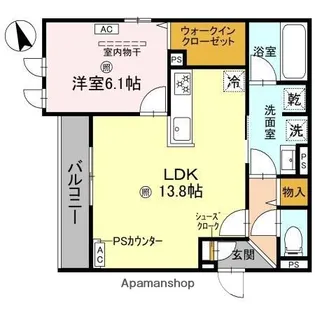 クラシスト東粉浜WEST【1階】の間取り