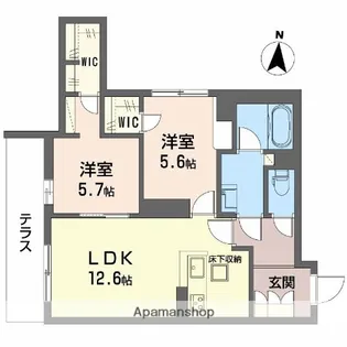 ラパネージュ【1階】の間取り