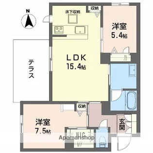 メゾンブランカあびこ南【1階】の間取り