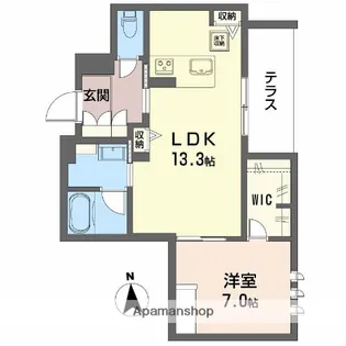 メゾンブランカあびこ南【1階】の間取り