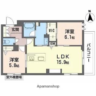 メゾンブランカあびこ南【3階】の間取り