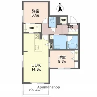 メゾンブランカあびこ南【2階】の間取り