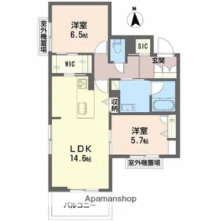 メゾンブランカあびこ南【3階】の間取り
