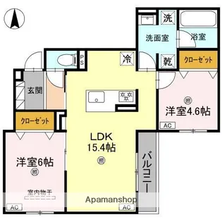 D−ROOM平野区加美東5丁目プロジェクト【3階】の間取り