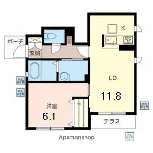 シャーメゾンラン【1階】の間取り