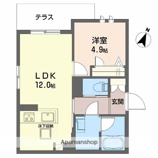 メゾン オピエデュパン【1階】の間取り