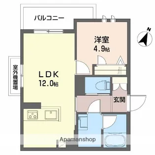 メゾン オピエデュパン【2階】の間取り