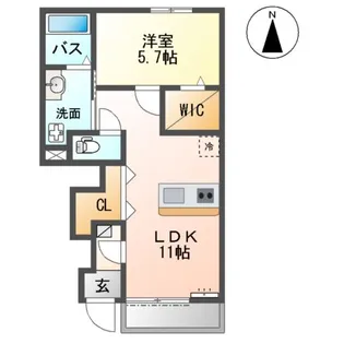 堺市美原区南余部新築アパート【1階】の間取り