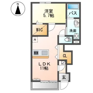 堺市美原区南余部新築アパート【1階】の間取り