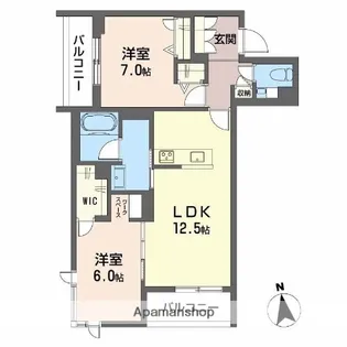 グレイステラス森ノ宮【2階】の間取り