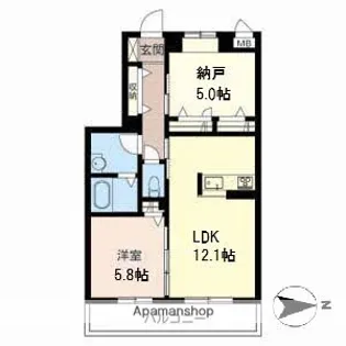 カーサ・エスペランサ【2階】の間取り