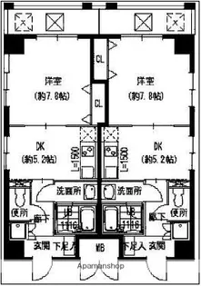 メゾン・ド・ヴィレ内本町【15階】の間取り