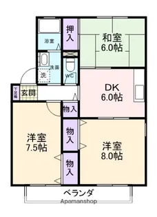 セジュール黒田 Ⅱ【111号室】の間取り