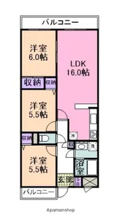 グランドミール【A101号室】の間取り