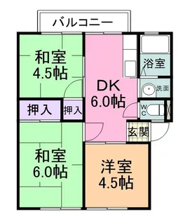 ガーデンハイツ中前【201号室】の間取り