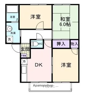 ライフイン鳥取【102号室】の間取り