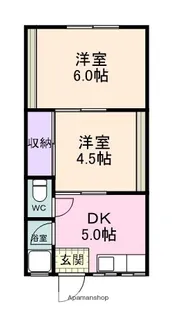 ヴィラ尾崎【205号室】の間取り