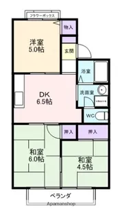 ハイツ米川【101号室】の間取り