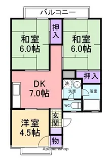 レナート箱作Ⅱ【110号室】の間取り
