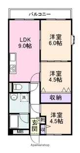 ベルエールアサヒ【505号室】の間取り