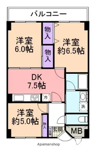 アンシャンテHASHINO【5階】の間取り