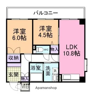 シティハウスりんくう【307号室】の間取り