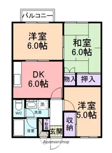 シーサイドマンションとにいわん【103号室】の間取り